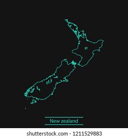 vector map of New Zealand
