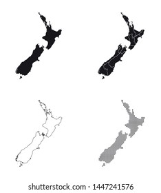 vector map of the New Zealand