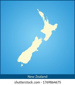 vector map of the New Zealand