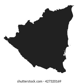 vector map of Nicaragua