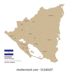 Vector map of Nicaragua