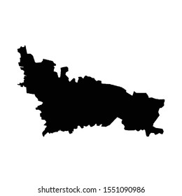 Vector map Nicosia. Isolated vector Illustration. Black on White background. EPS 10 Illustration.