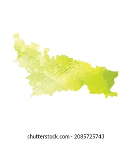 Vector map Nicosia. Isolated vector Illustration. Black on White background. EPS 10 Illustration.