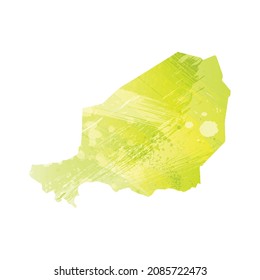 Vektorplan Niger. Einzelne Vektorgrafik. Schwarz auf weißem Hintergrund. EPS10-Illustration.
