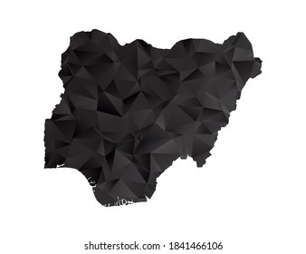 Mapa vectorial del gradiente de estilo de polígono negro de Níger.