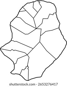 Mapa vetorial de Niue, uma pequena nação insular no Oceano Pacífico Sul. Inclui contorno da ilha, geografia e topografia. Ideal para uso educacional, turístico, infográfico e de design