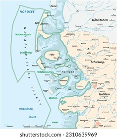 Vector map of Nordfriesland, Schleswig-Holstein, Germany