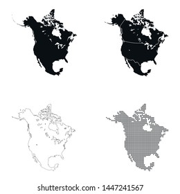 vector map of the North America