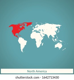 vector map of the North America
