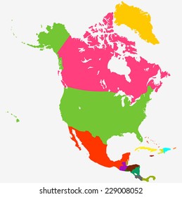 vector map - North America 