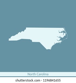 Vector Map North Carolina Stock Vector (Royalty Free) 1196841655 ...