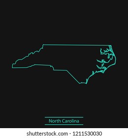 vector map of North Carolina