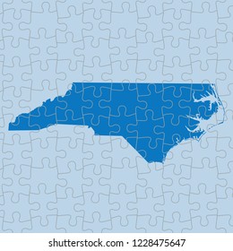 vector map of North Carolina