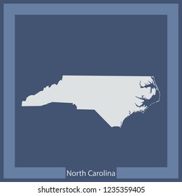 vector map of North Carolina