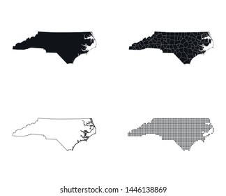 vector map of the North Carolina