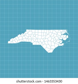 vector map of the North Carolina