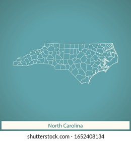 vector map of the North Carolina
