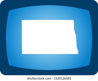 vector map of North Dakota