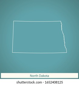 vector map of the North Dakota