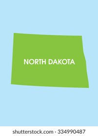 Vector Map of North Dakota USA