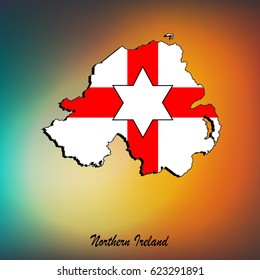 Vector map of Northern Ireland for your design