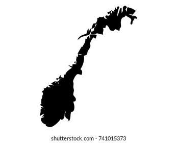 Vector map of Norway