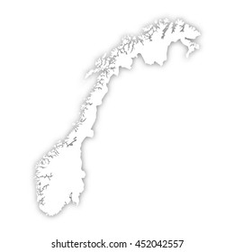  vector map of Norway design Illustration