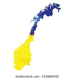 Vector map Norway. Isolated vector Illustration. Black on White background. EPS 10 Illustration.