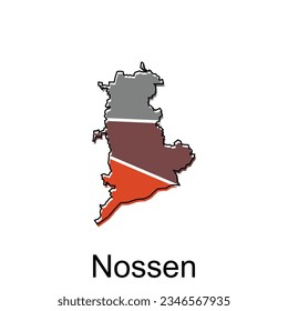 vector map of Nossen modern outline, High detailed vector illustration Design Template, suitable for your company