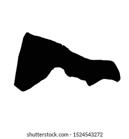 Vector map Nukualofa. Isolated vector Illustration. Black on White background. EPS 10 Illustration.