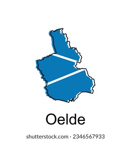 Vektorplan der modernen Oelde-Umrisse, Hochdetaillierte Vektorgrafik-Design-Vorlage, geeignet für Ihr Unternehmen