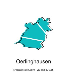 vector map of Oerlinghausen modern outline, High detailed vector illustration Design Template, suitable for your company
