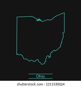 vector map of Ohio