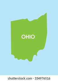 Vector Map of Ohio USA