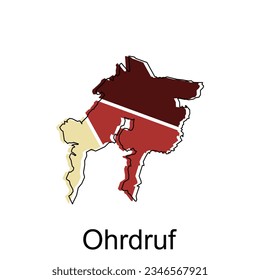 vector map of Ohrdruf modern outline, High detailed vector illustration Design Template, suitable for your company