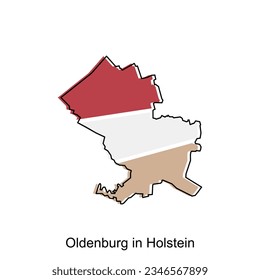 mapa vectorial de Oldenburg In Holstein esquema moderno, Ilustración vectorial de alto nivel, adecuado para su empresa