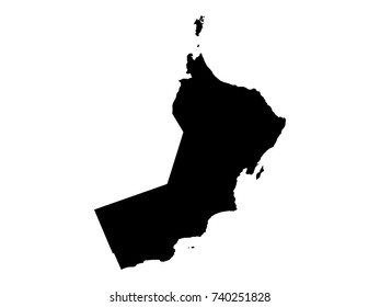 Vector map of Oman