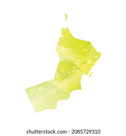 Vector map Oman. Isolated vector Illustration. Black on White background. EPS 10 Illustration.