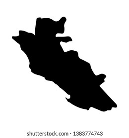 Vector map Oranjestad. Isolated vector Illustration. Black on White background. EPS 10 Illustration.