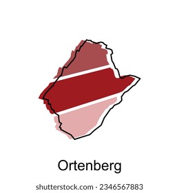 vector map of Ortenberg modern outline, High detailed vector illustration Design Template, suitable for your company