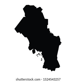 Vector map Oslo. Isolated vector Illustration. Black on White background. EPS 10 Illustration.