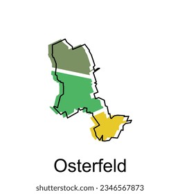 vector map of Osterfeld modern outline, High detailed vector illustration Design Template, suitable for your company