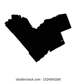 Vector map Ottawa. Isolated vector Illustration. Black on White background. EPS 10 Illustration.