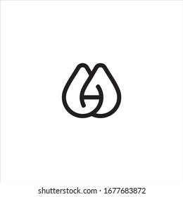  vector map outline logo design with letter H