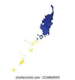 Vector map Palau. Isolated vector Illustration. Black on White background. EPS 10 Illustration.