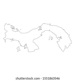 Vector map Panama. Country and capital. Isolated vector Illustration. Outline. EPS 10 Illustration.