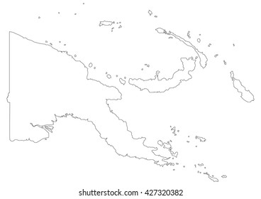 Vector Map Papua New Guinea Stock Vector (Royalty Free) 427320382 ...