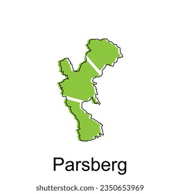 vector map of Parsberg colorful modern outline design, World map country vector illustration design template