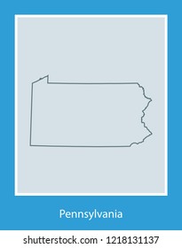 vector map of Pennsylvania
