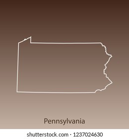 vector map of Pennsylvania